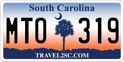 SC license plate MTO319