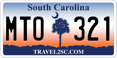 SC license plate MTO321