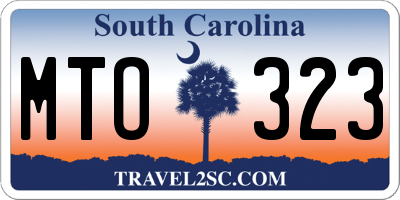 SC license plate MTO323