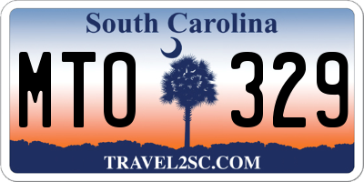 SC license plate MTO329
