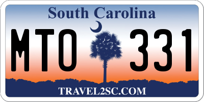 SC license plate MTO331