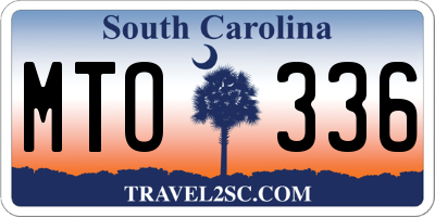 SC license plate MTO336