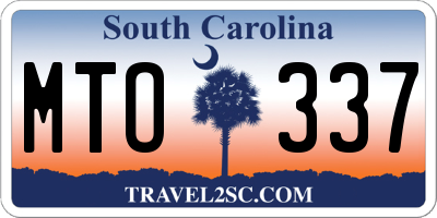 SC license plate MTO337