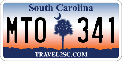SC license plate MTO341