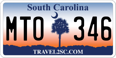 SC license plate MTO346