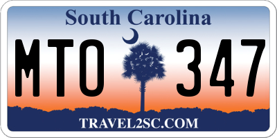 SC license plate MTO347