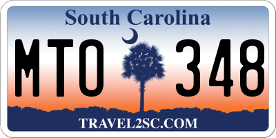 SC license plate MTO348