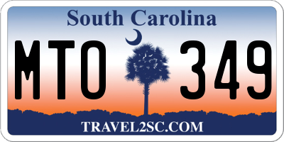 SC license plate MTO349