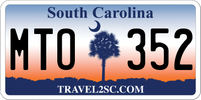 SC license plate MTO352