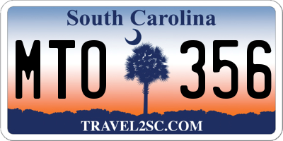 SC license plate MTO356