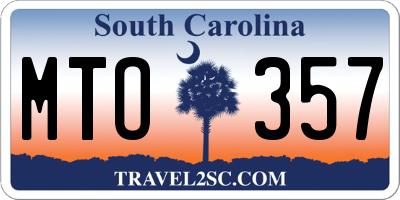 SC license plate MTO357