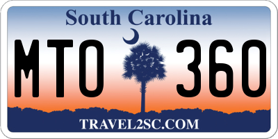 SC license plate MTO360