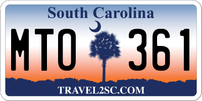 SC license plate MTO361