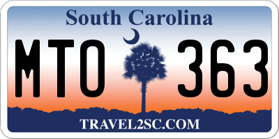 SC license plate MTO363