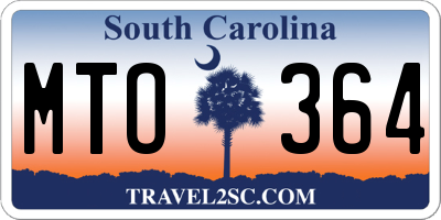 SC license plate MTO364