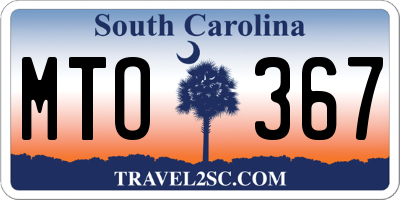 SC license plate MTO367