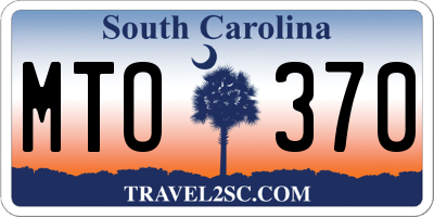 SC license plate MTO370