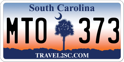 SC license plate MTO373
