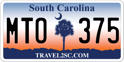 SC license plate MTO375