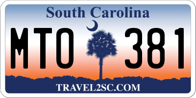 SC license plate MTO381