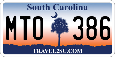 SC license plate MTO386
