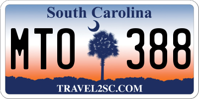 SC license plate MTO388