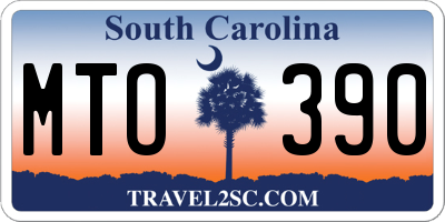 SC license plate MTO390