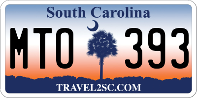 SC license plate MTO393