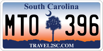 SC license plate MTO396