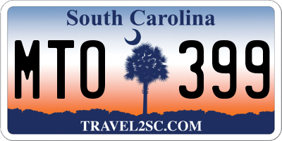 SC license plate MTO399