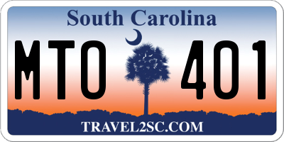 SC license plate MTO401