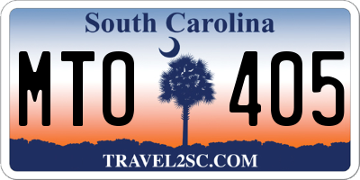SC license plate MTO405
