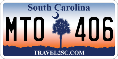 SC license plate MTO406