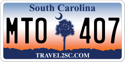 SC license plate MTO407