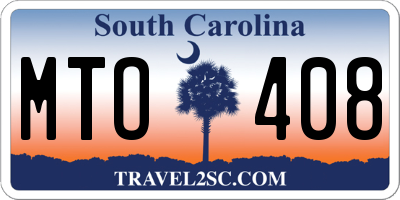 SC license plate MTO408