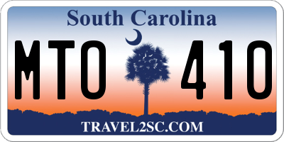 SC license plate MTO410