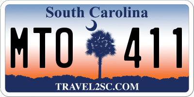 SC license plate MTO411