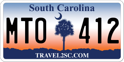 SC license plate MTO412