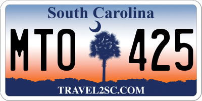 SC license plate MTO425