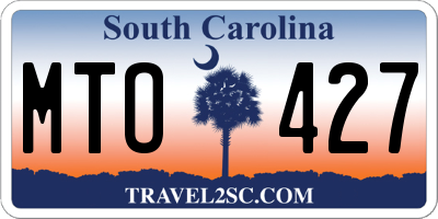 SC license plate MTO427
