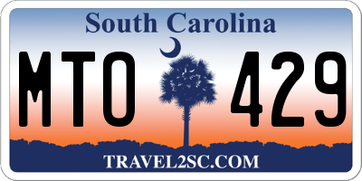 SC license plate MTO429