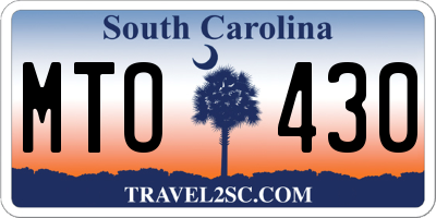 SC license plate MTO430