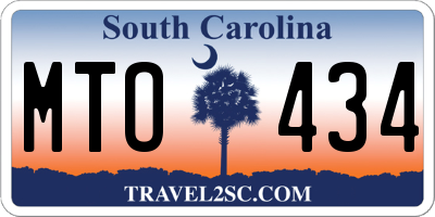 SC license plate MTO434