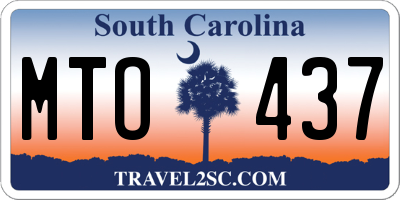 SC license plate MTO437