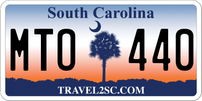 SC license plate MTO440
