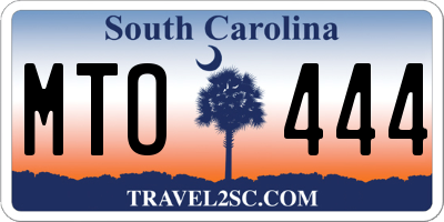 SC license plate MTO444