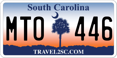 SC license plate MTO446