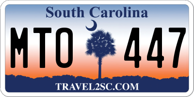SC license plate MTO447