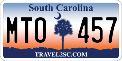 SC license plate MTO457