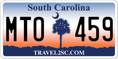 SC license plate MTO459